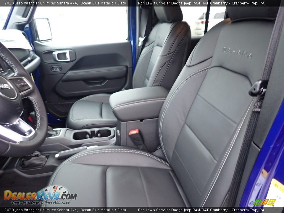 2020 Jeep Wrangler Unlimited Sahara 4x4 Ocean Blue Metallic / Black Photo #12