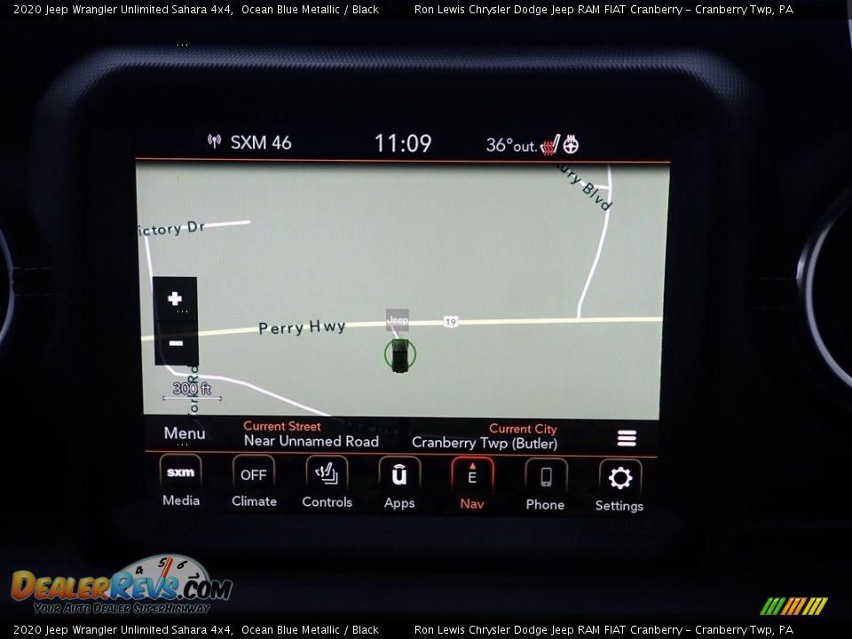 2020 Jeep Wrangler Unlimited Sahara 4x4 Ocean Blue Metallic / Black Photo #16