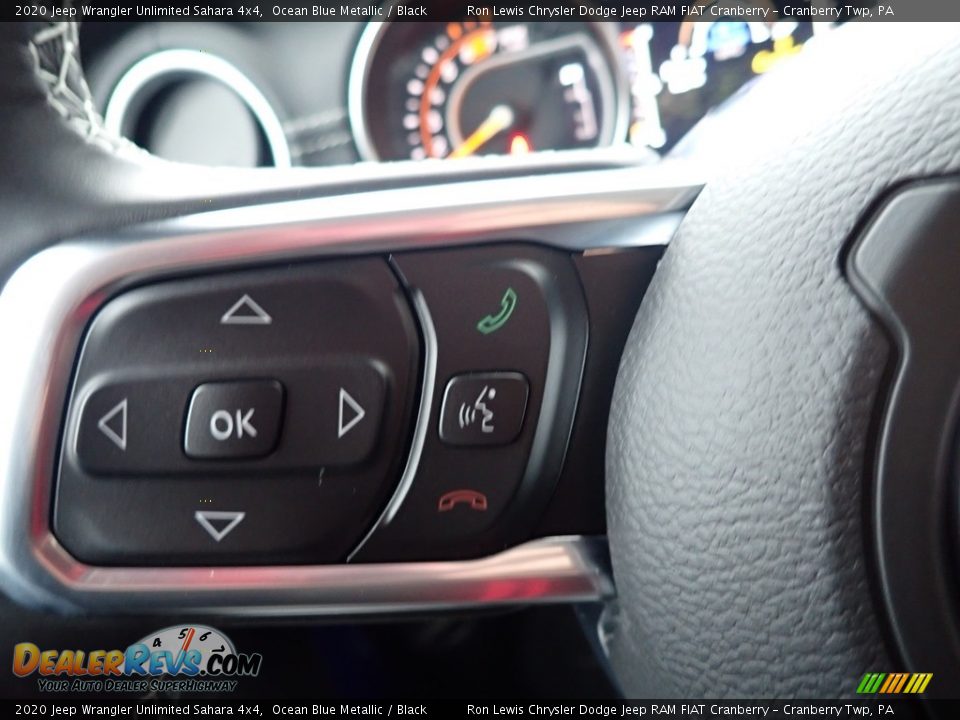 2020 Jeep Wrangler Unlimited Sahara 4x4 Ocean Blue Metallic / Black Photo #19