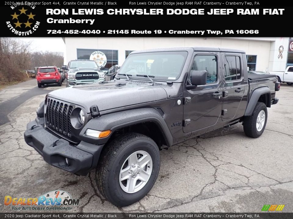 2020 Jeep Gladiator Sport 4x4 Granite Crystal Metallic / Black Photo #1