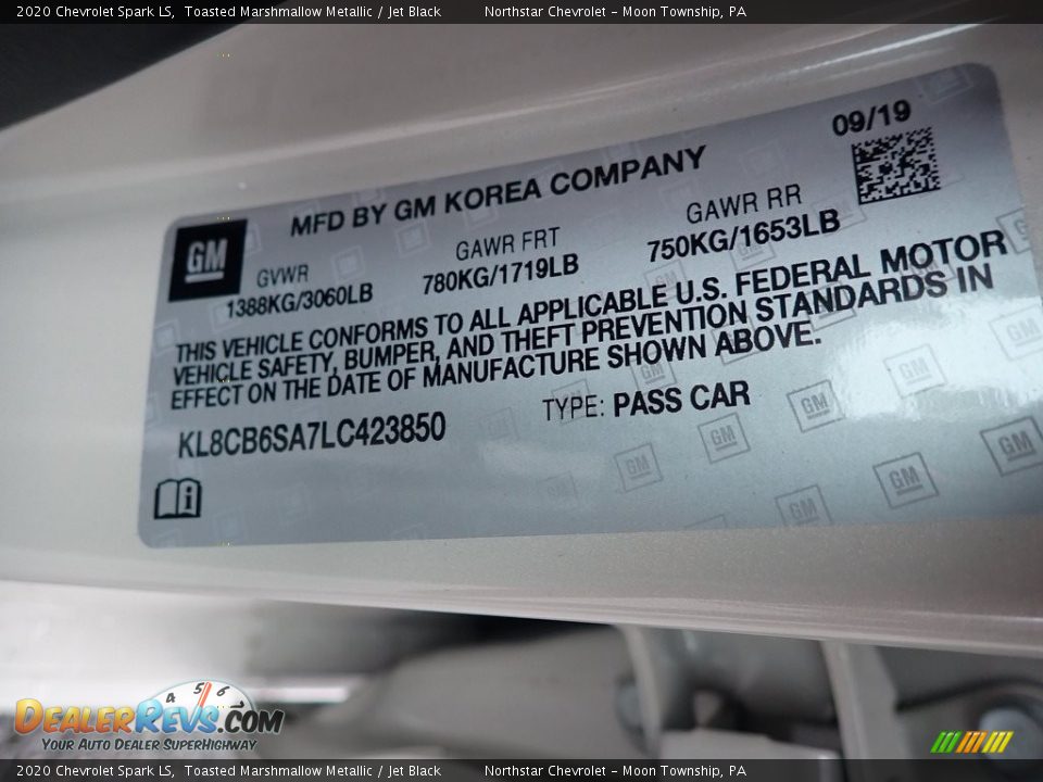 2020 Chevrolet Spark LS Toasted Marshmallow Metallic / Jet Black Photo #16