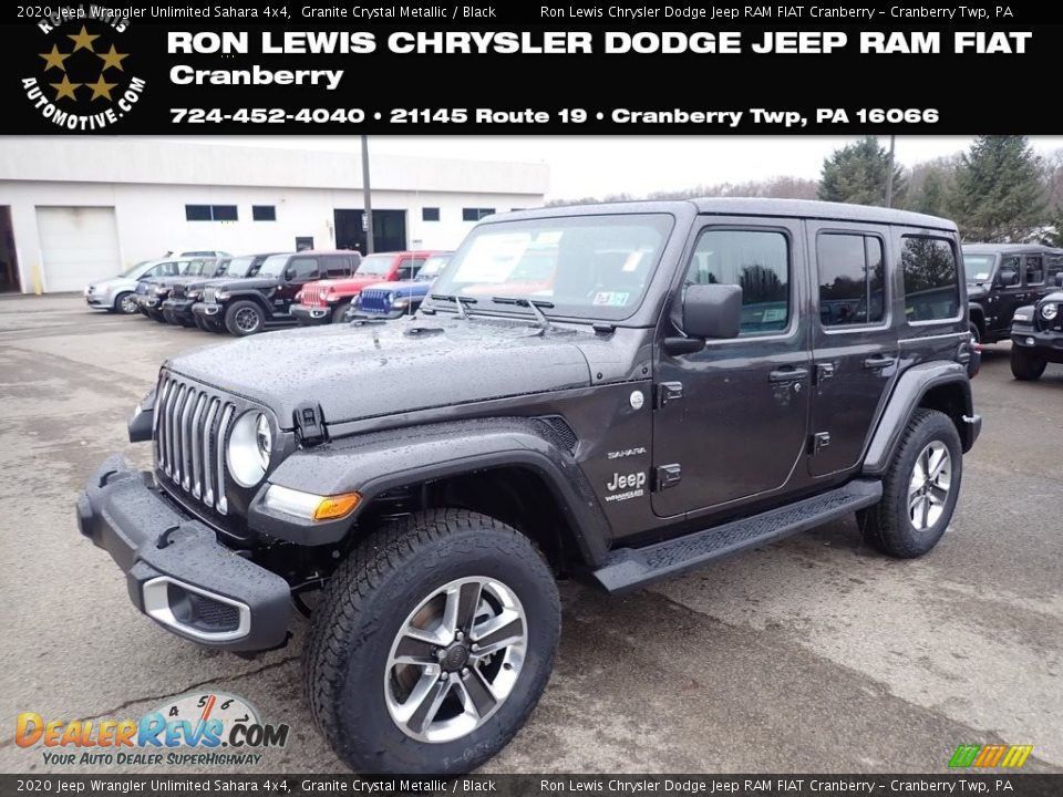 2020 Jeep Wrangler Unlimited Sahara 4x4 Granite Crystal Metallic / Black Photo #1