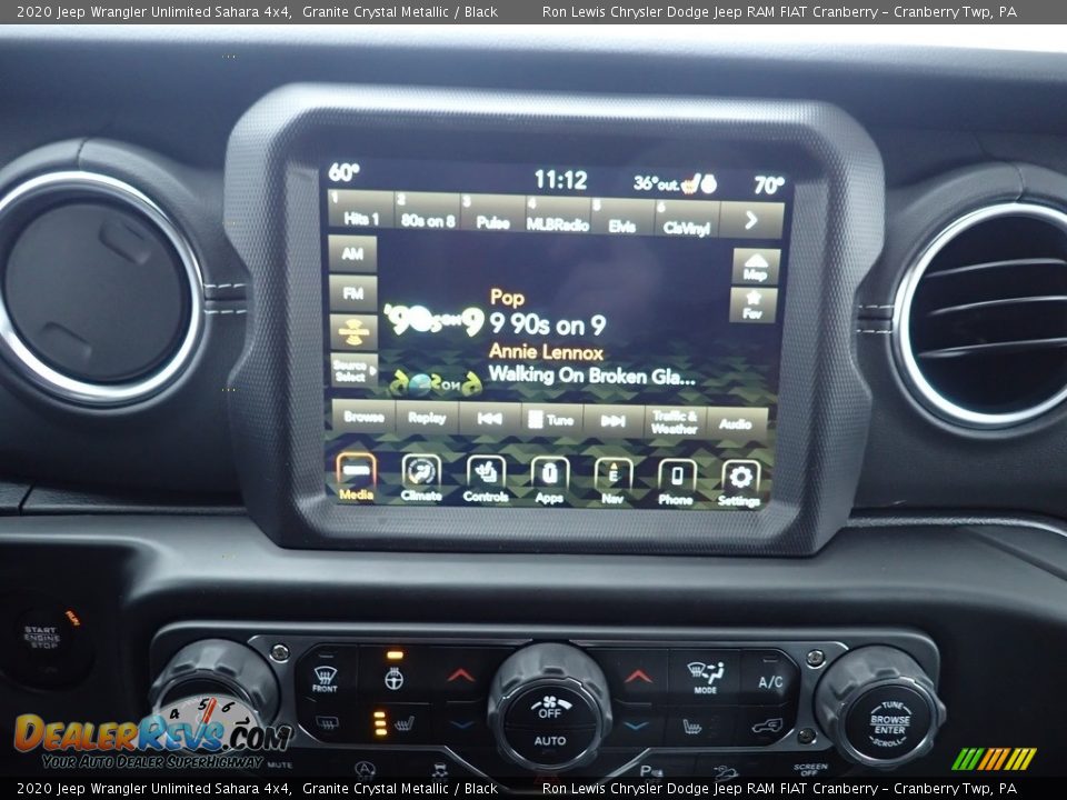 2020 Jeep Wrangler Unlimited Sahara 4x4 Granite Crystal Metallic / Black Photo #16