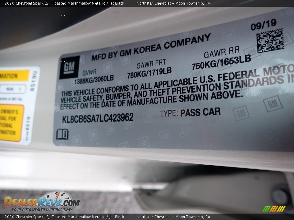 2020 Chevrolet Spark LS Toasted Marshmallow Metallic / Jet Black Photo #16