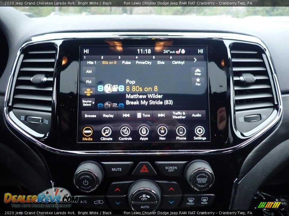 2020 Jeep Grand Cherokee Laredo 4x4 Bright White / Black Photo #16