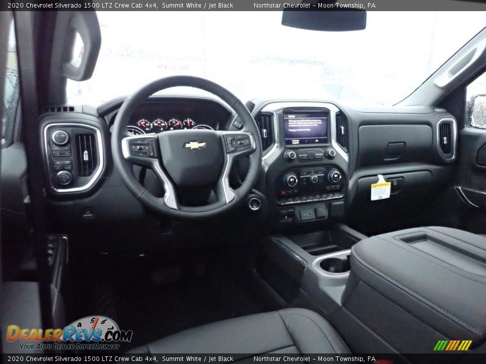 Jet Black Interior - 2020 Chevrolet Silverado 1500 LTZ Crew Cab 4x4 Photo #14