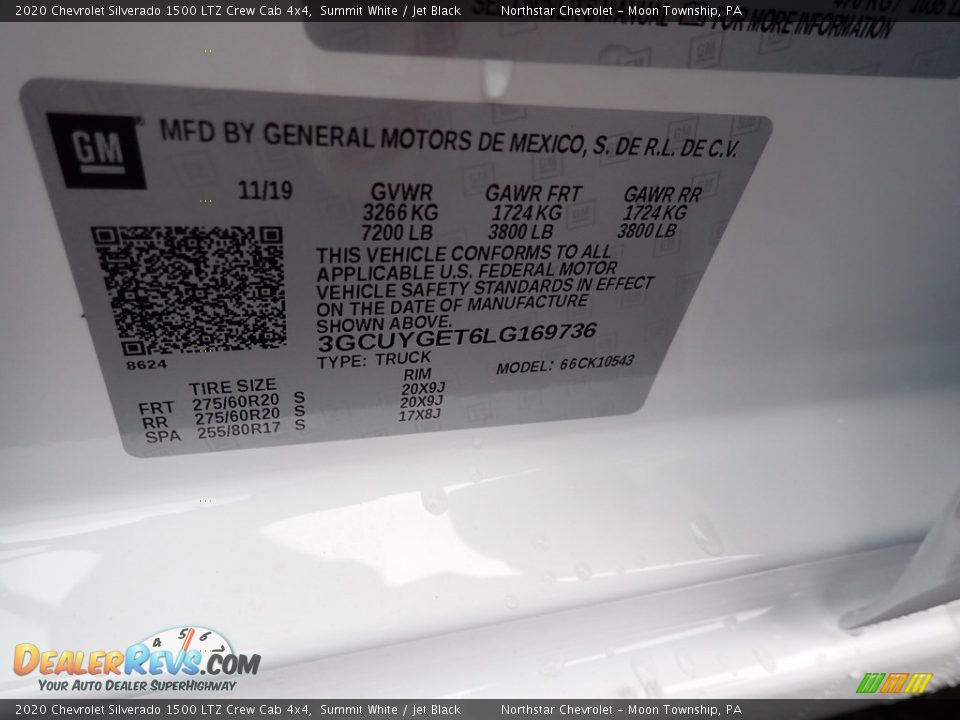 2020 Chevrolet Silverado 1500 LTZ Crew Cab 4x4 Summit White / Jet Black Photo #17
