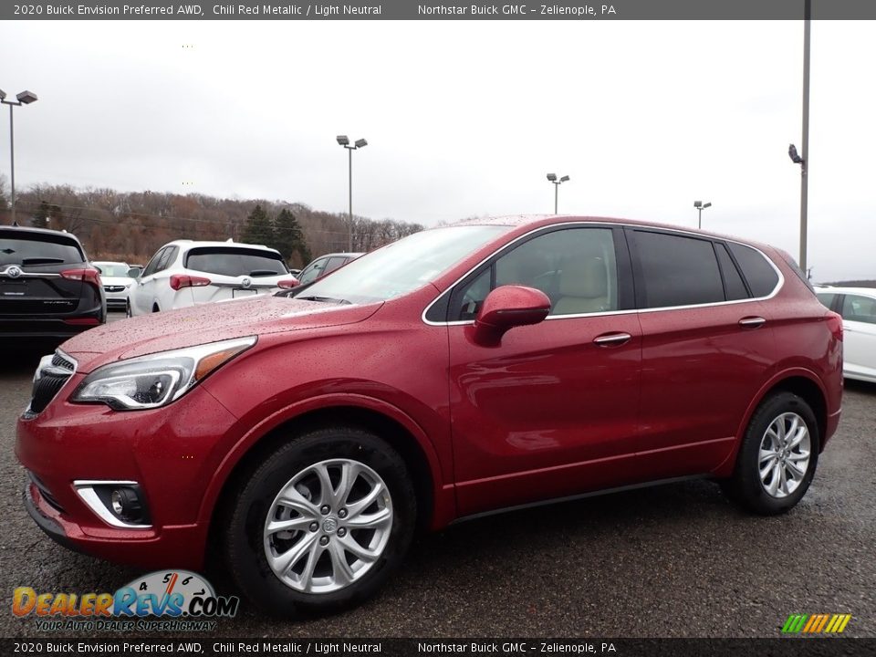 2020 Buick Envision Preferred AWD Chili Red Metallic / Light Neutral Photo #1