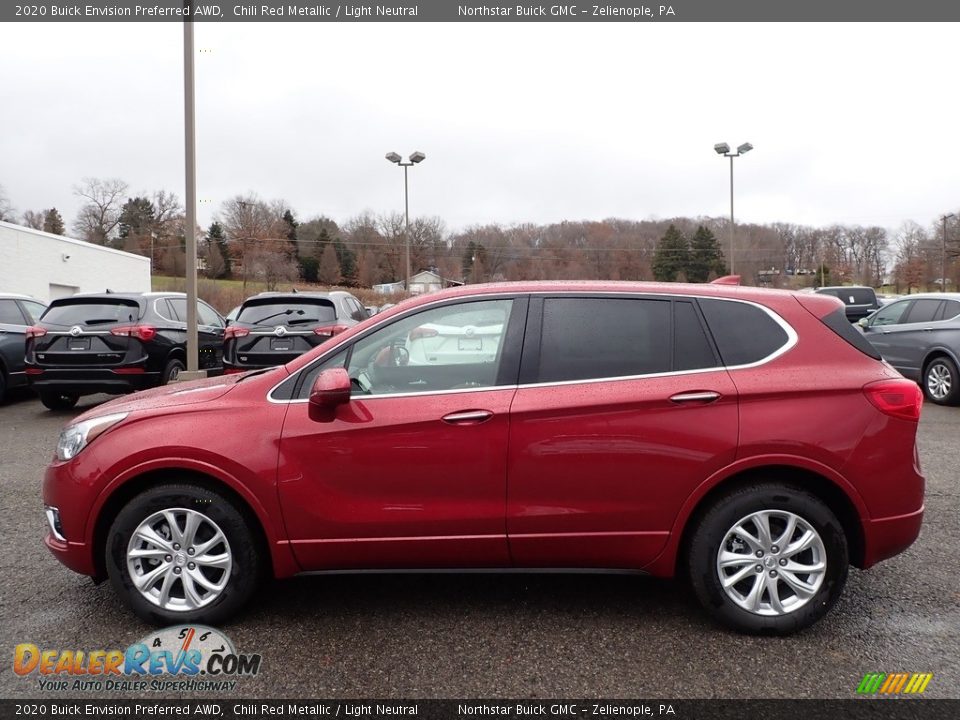 2020 Buick Envision Preferred AWD Chili Red Metallic / Light Neutral Photo #10