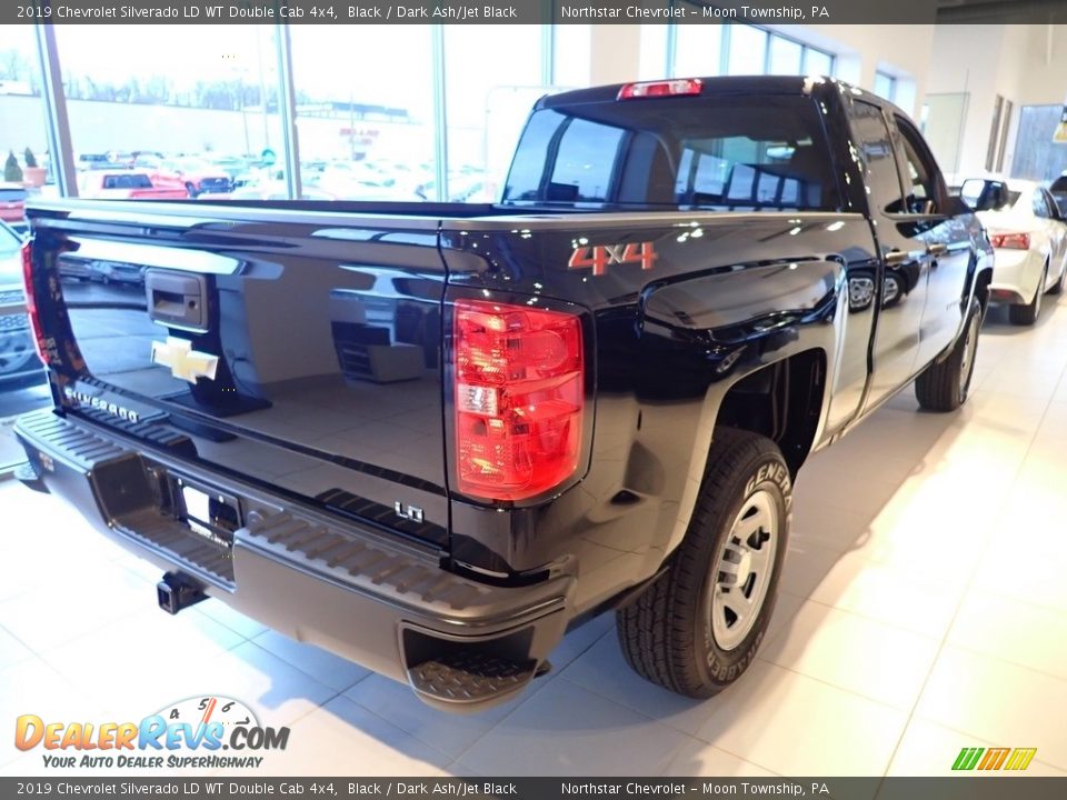 2019 Chevrolet Silverado LD WT Double Cab 4x4 Black / Dark Ash/Jet Black Photo #5