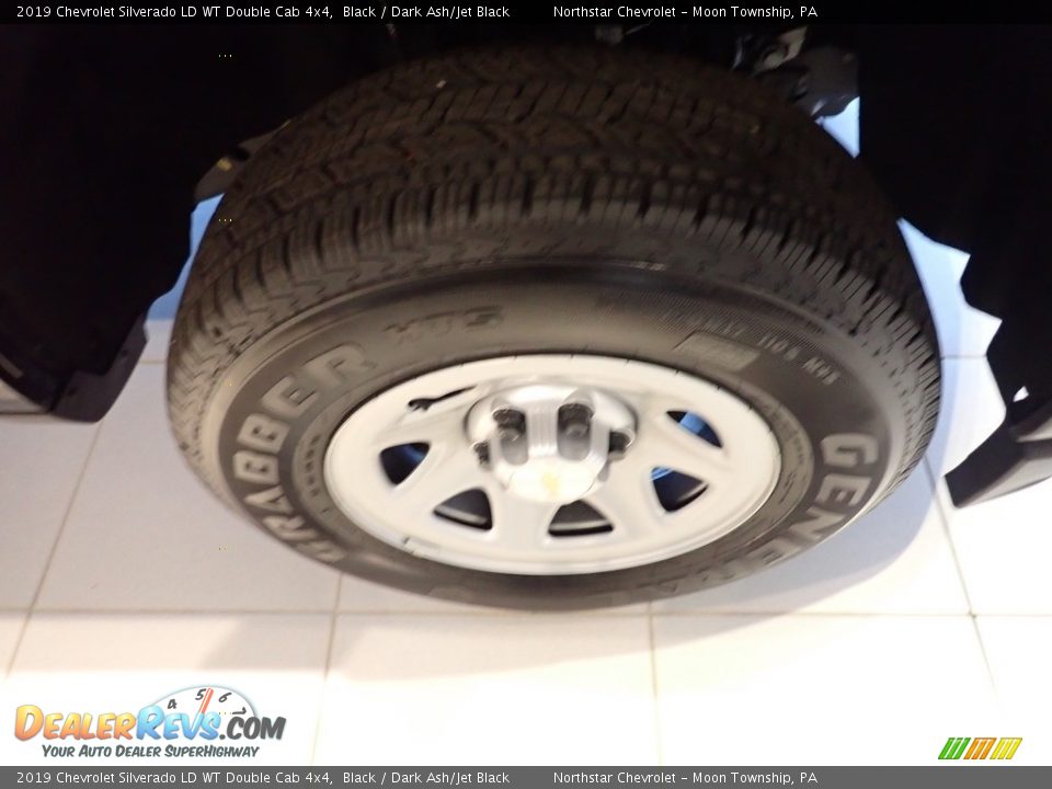 2019 Chevrolet Silverado LD WT Double Cab 4x4 Black / Dark Ash/Jet Black Photo #8