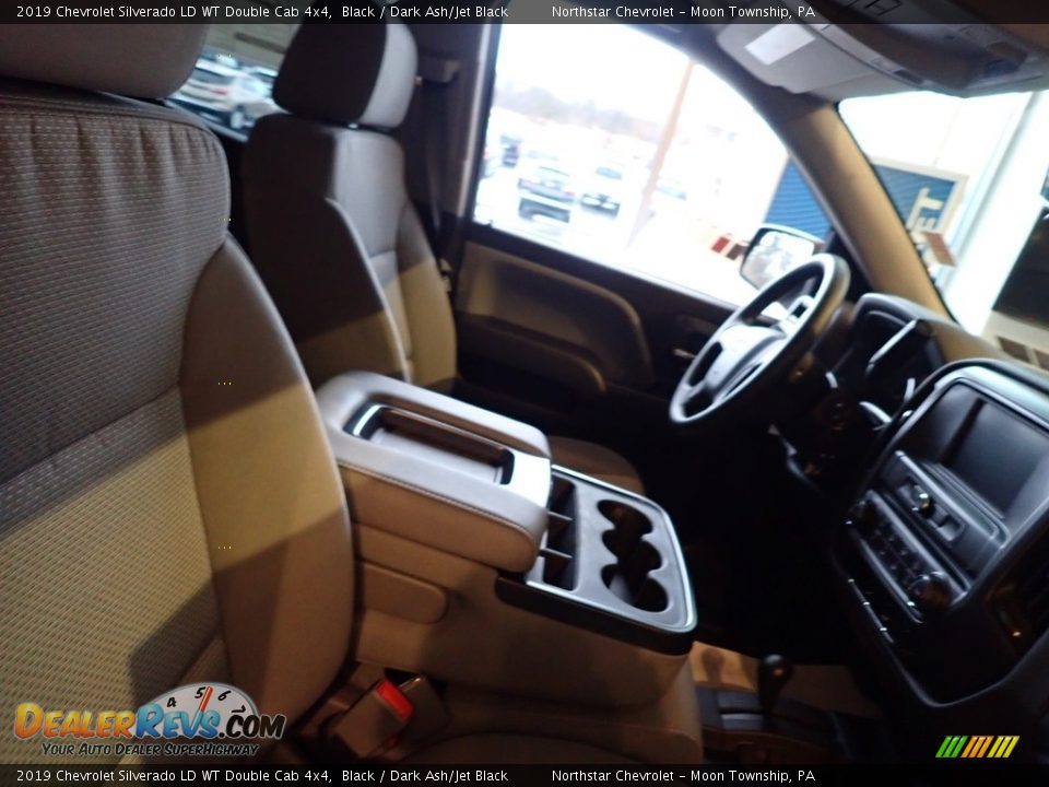 2019 Chevrolet Silverado LD WT Double Cab 4x4 Black / Dark Ash/Jet Black Photo #9