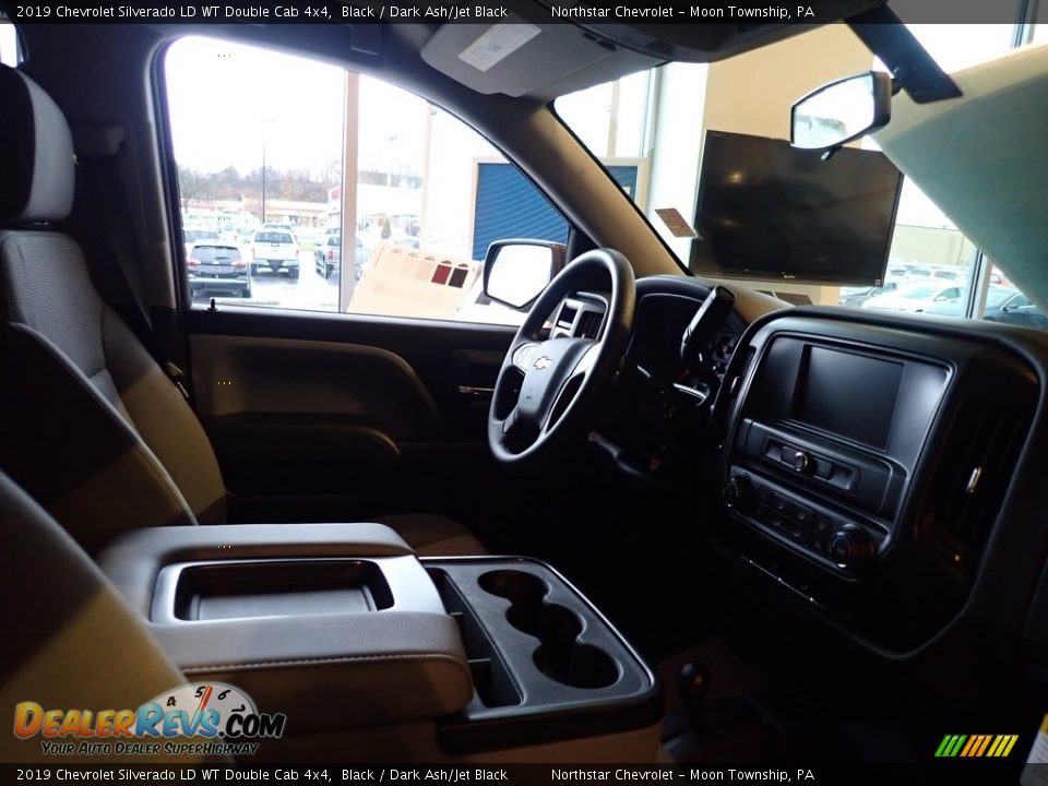 2019 Chevrolet Silverado LD WT Double Cab 4x4 Black / Dark Ash/Jet Black Photo #10