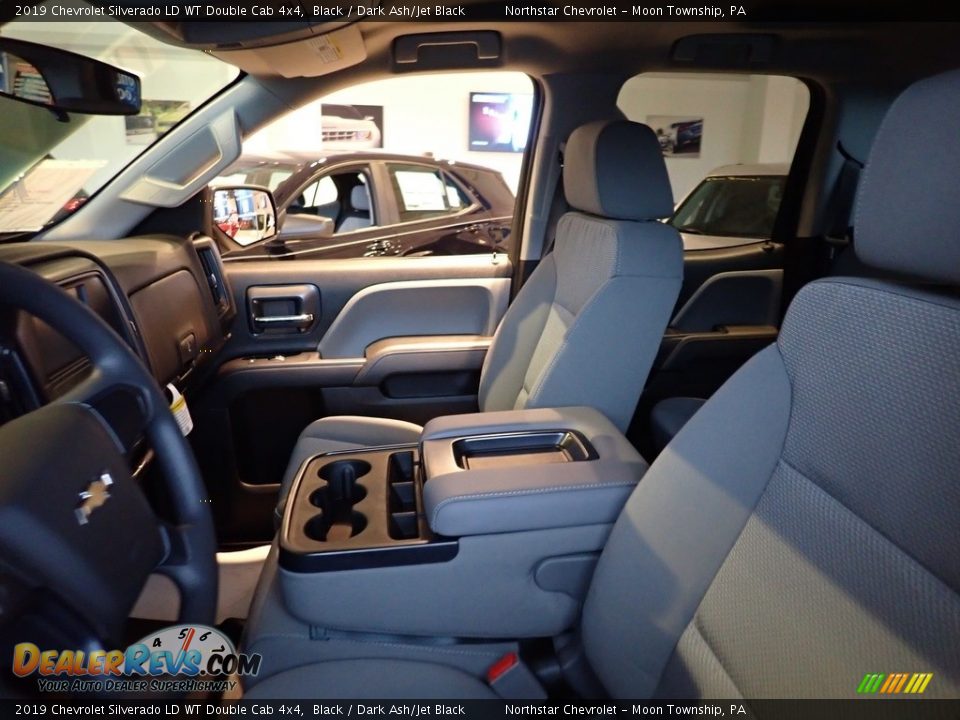 2019 Chevrolet Silverado LD WT Double Cab 4x4 Black / Dark Ash/Jet Black Photo #13