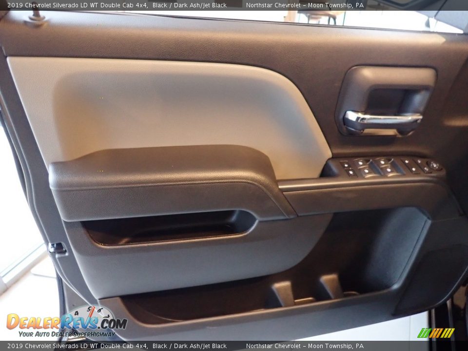 2019 Chevrolet Silverado LD WT Double Cab 4x4 Black / Dark Ash/Jet Black Photo #14