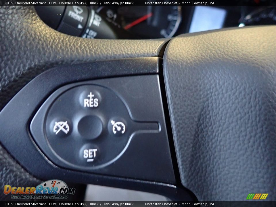 2019 Chevrolet Silverado LD WT Double Cab 4x4 Black / Dark Ash/Jet Black Photo #16