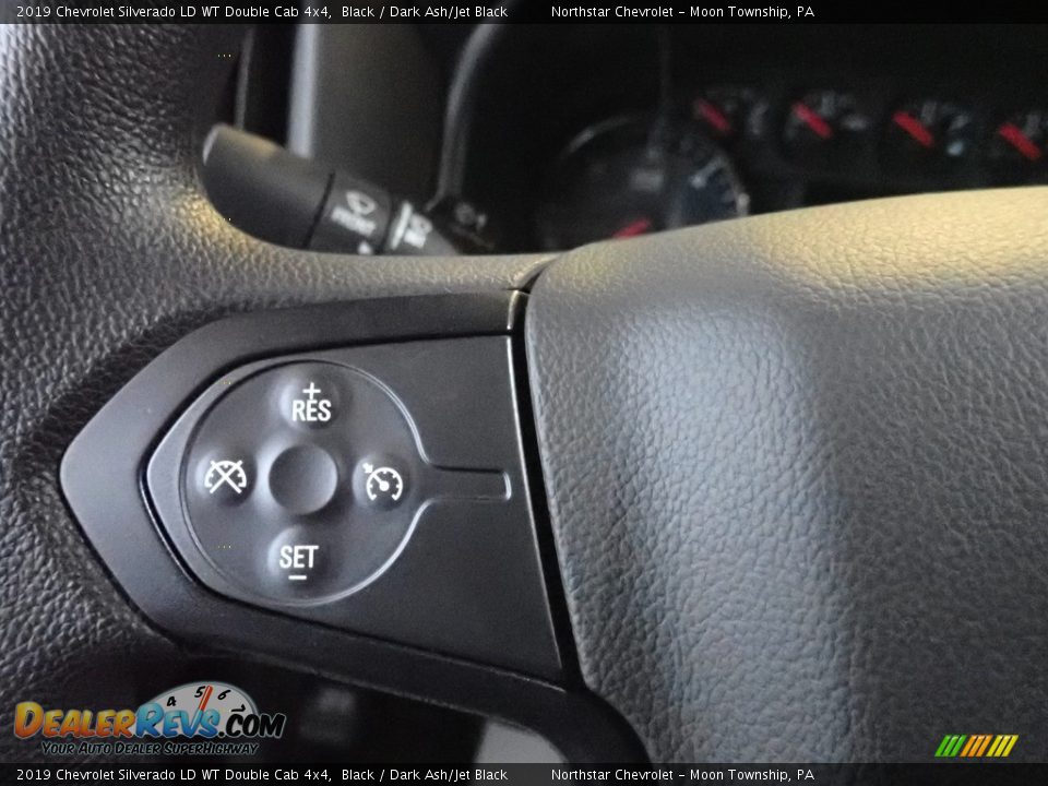 2019 Chevrolet Silverado LD WT Double Cab 4x4 Black / Dark Ash/Jet Black Photo #18