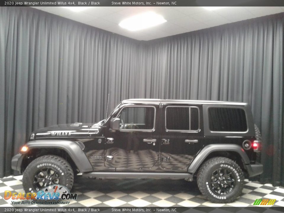 2020 Jeep Wrangler Unlimited Willys 4x4 Black / Black Photo #1