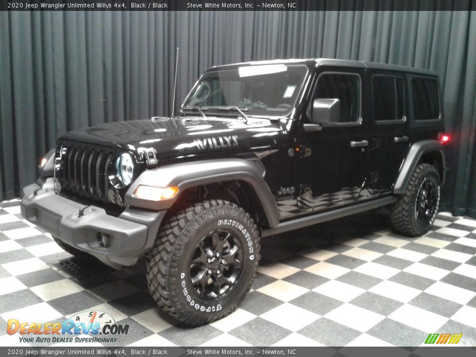 2020 Jeep Wrangler Unlimited Willys 4x4 Black / Black Photo #2