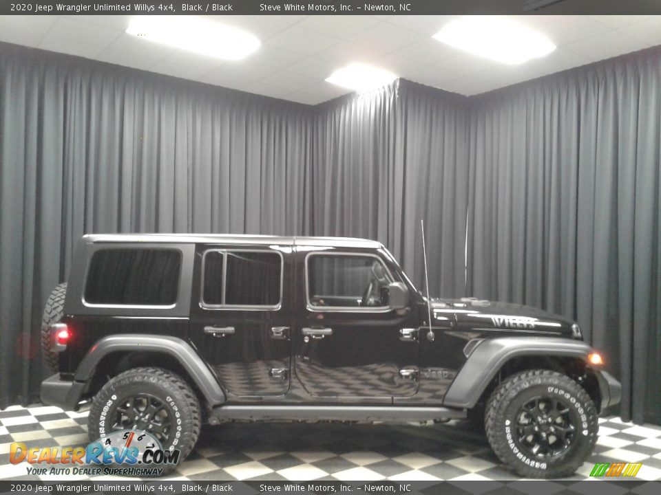 2020 Jeep Wrangler Unlimited Willys 4x4 Black / Black Photo #5