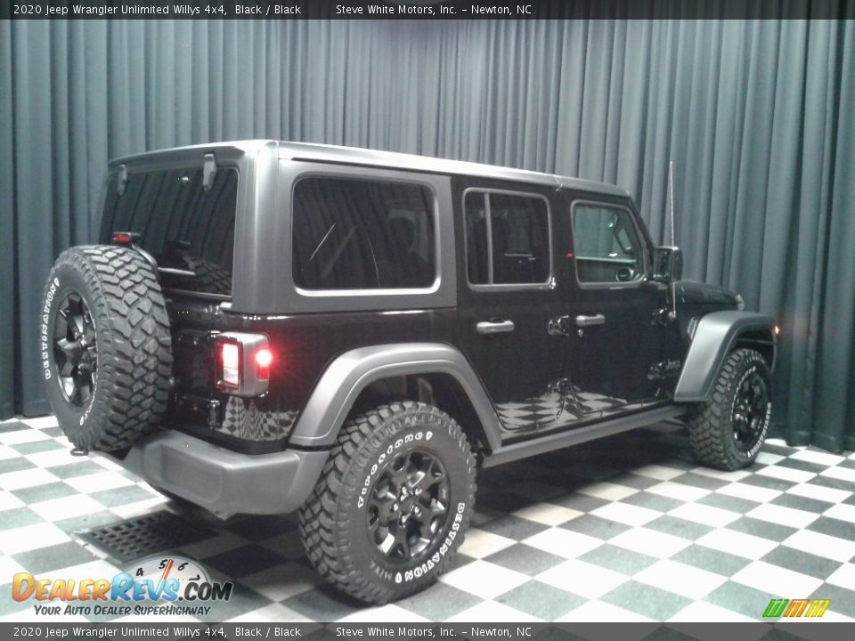 2020 Jeep Wrangler Unlimited Willys 4x4 Black / Black Photo #6