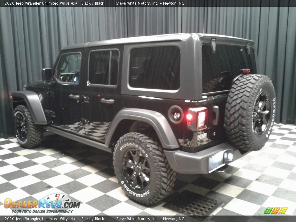 2020 Jeep Wrangler Unlimited Willys 4x4 Black / Black Photo #8