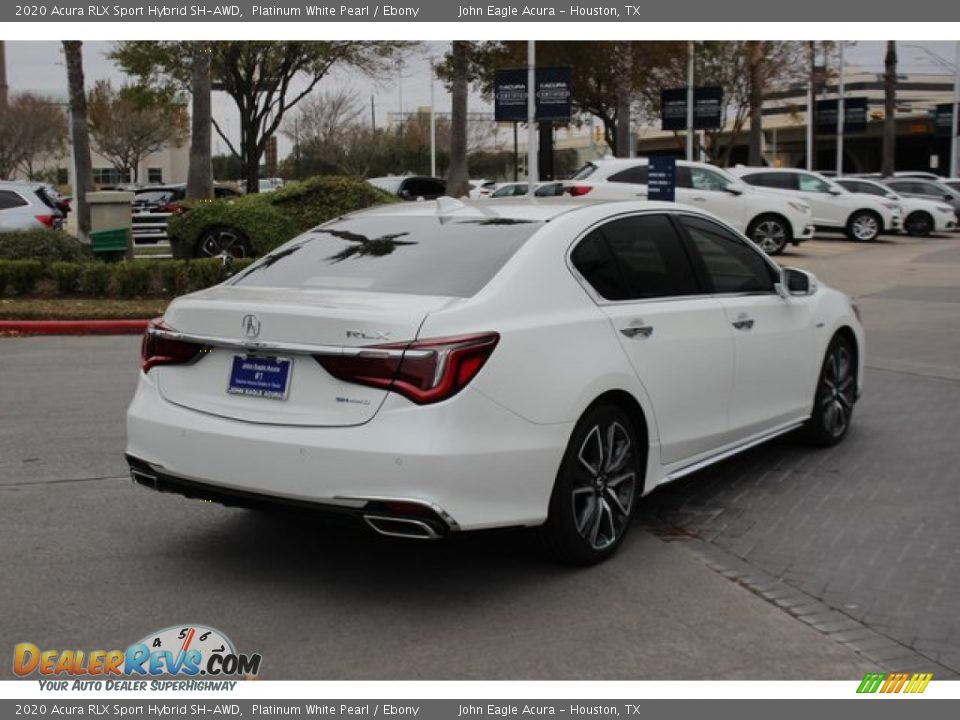 2020 Acura RLX Sport Hybrid SH-AWD Platinum White Pearl / Ebony Photo #8