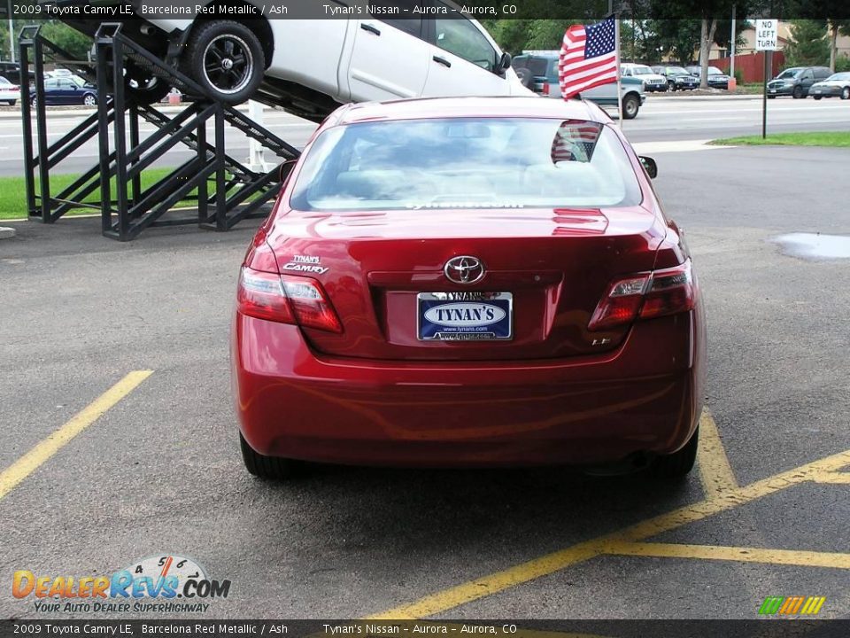 2009 Toyota Camry LE Barcelona Red Metallic / Ash Photo #5
