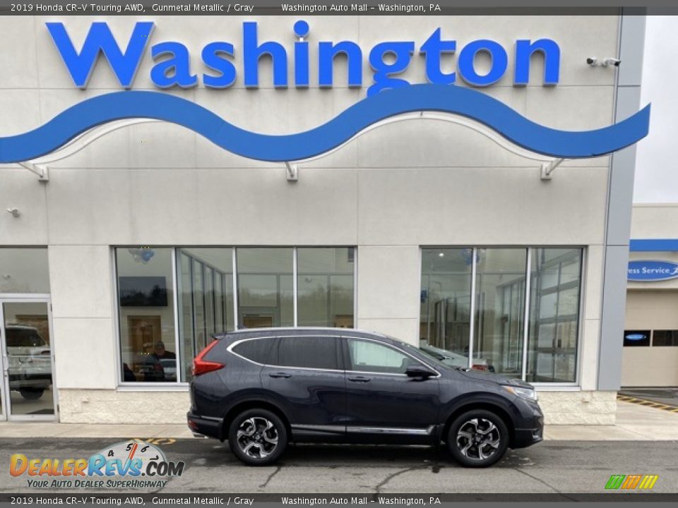 2019 Honda CR-V Touring AWD Gunmetal Metallic / Gray Photo #1