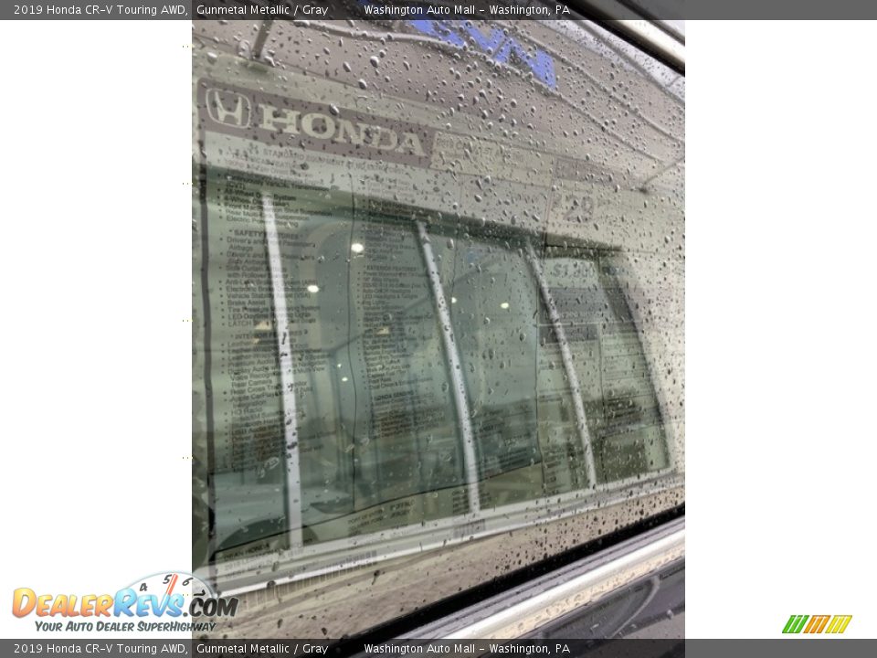 2019 Honda CR-V Touring AWD Gunmetal Metallic / Gray Photo #15