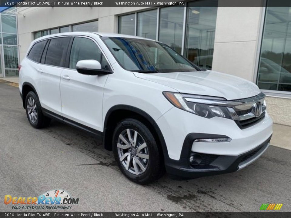 2020 Honda Pilot EX AWD Platinum White Pearl / Black Photo #2