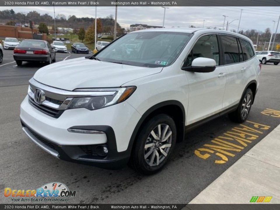 2020 Honda Pilot EX AWD Platinum White Pearl / Black Photo #4