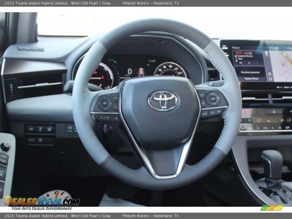 2020 Toyota Avalon Hybrid Limited Wind Chill Pearl / Gray Photo #23