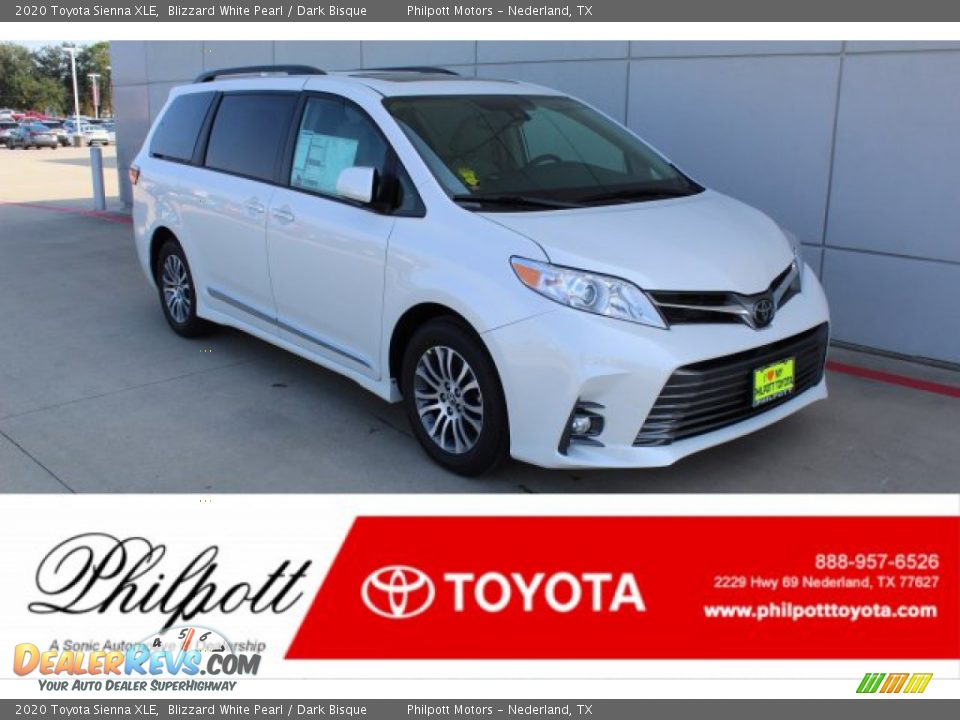 2020 Toyota Sienna XLE Blizzard White Pearl / Dark Bisque Photo #1