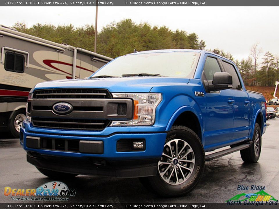 2019 Ford F150 XLT SuperCrew 4x4 Velocity Blue / Earth Gray Photo #1