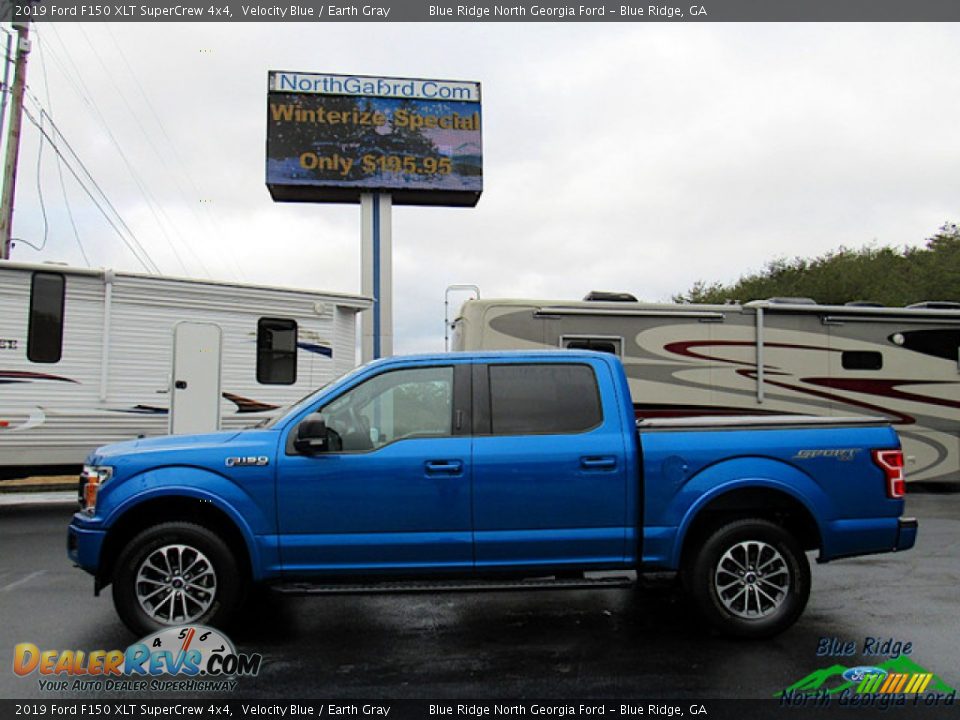 2019 Ford F150 XLT SuperCrew 4x4 Velocity Blue / Earth Gray Photo #2