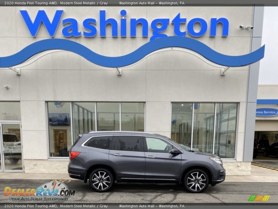 2020 Honda Pilot Touring AWD Modern Steel Metallic / Gray Photo #1