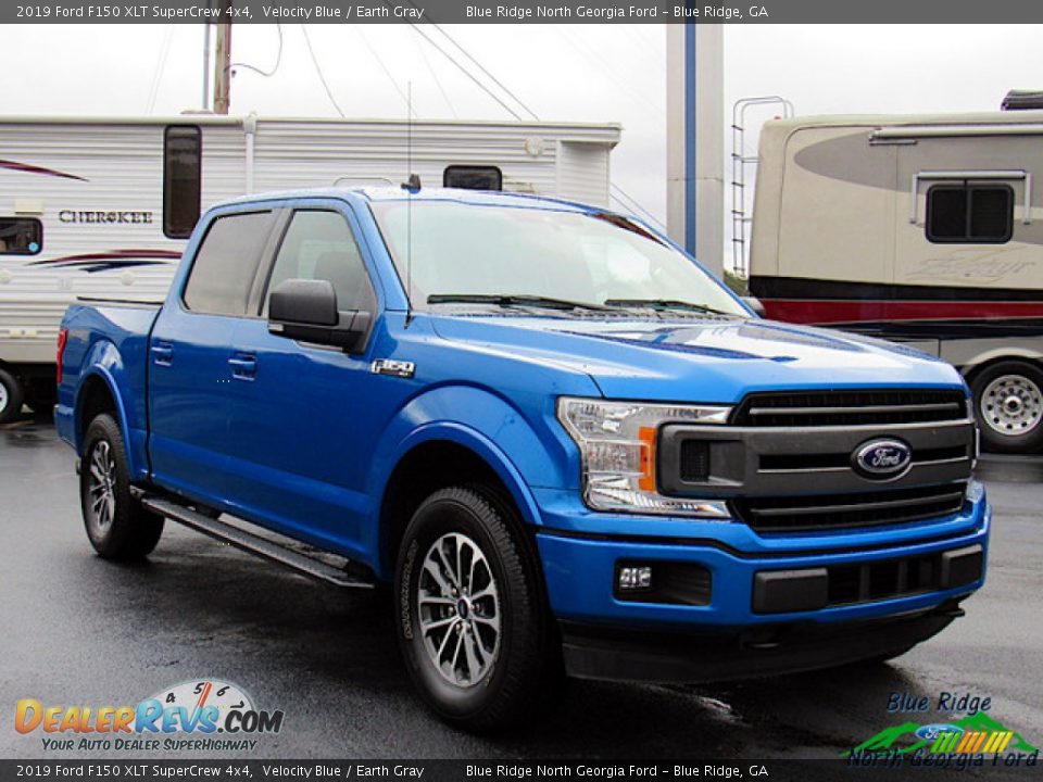 2019 Ford F150 XLT SuperCrew 4x4 Velocity Blue / Earth Gray Photo #7