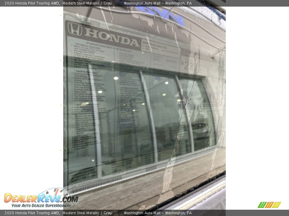 2020 Honda Pilot Touring AWD Modern Steel Metallic / Gray Photo #15