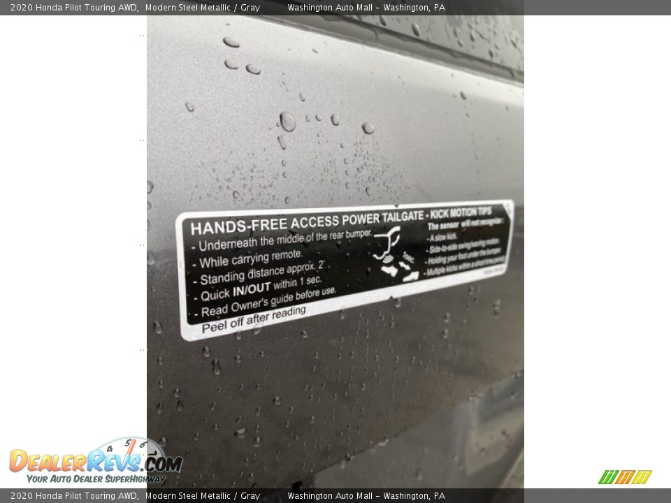 2020 Honda Pilot Touring AWD Modern Steel Metallic / Gray Photo #22