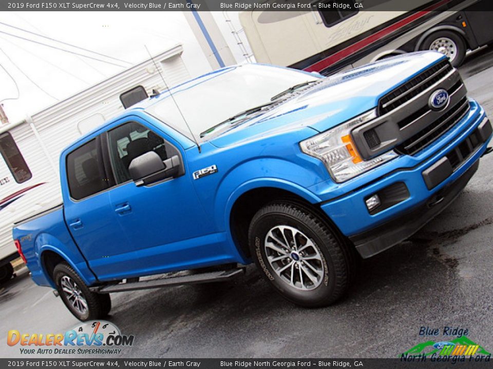 2019 Ford F150 XLT SuperCrew 4x4 Velocity Blue / Earth Gray Photo #36