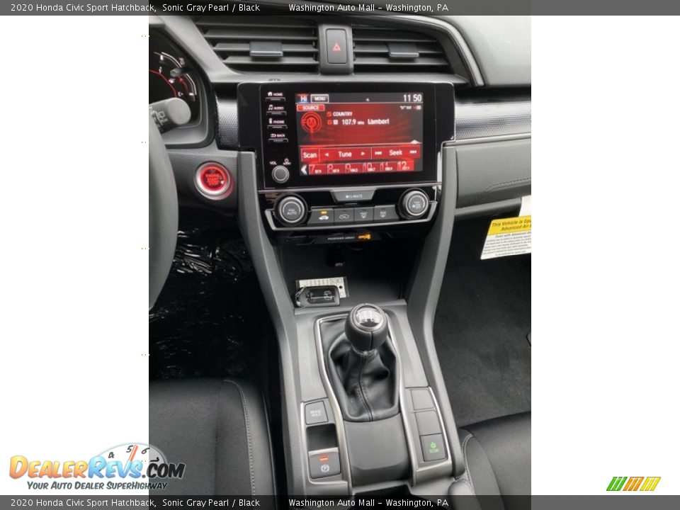 2020 Honda Civic Sport Hatchback Sonic Gray Pearl / Black Photo #31