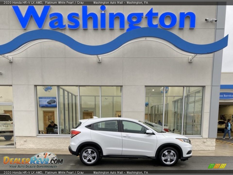 2020 Honda HR-V LX AWD Platinum White Pearl / Gray Photo #1