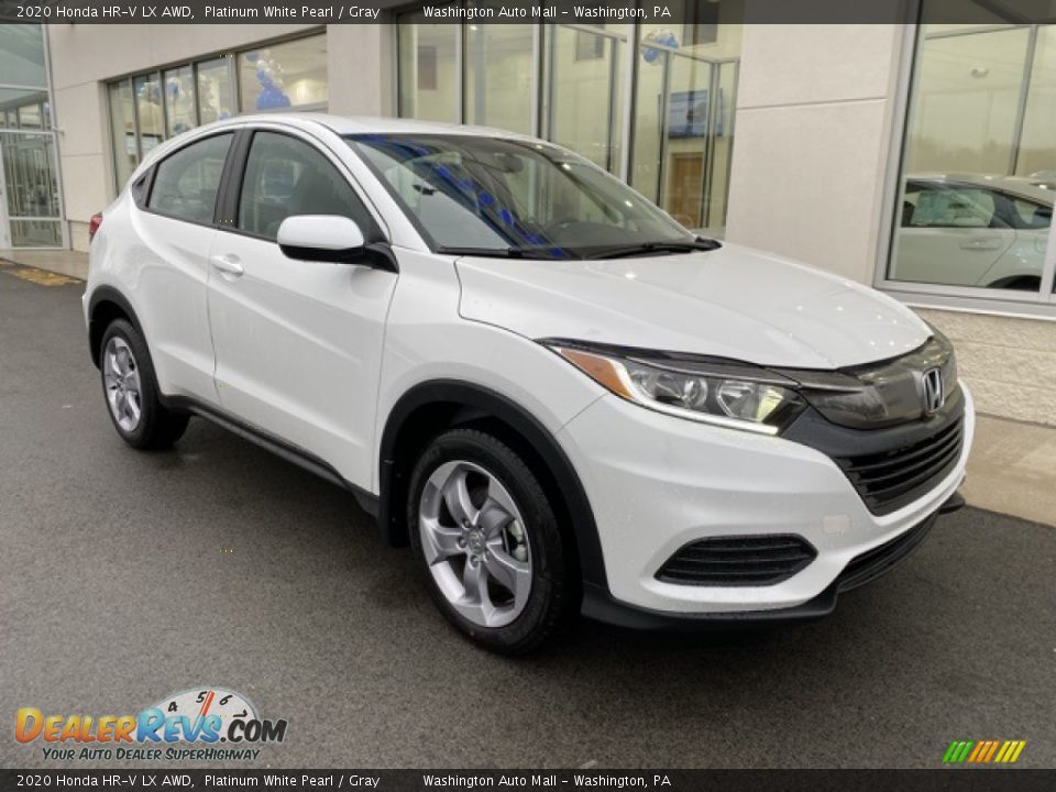 2020 Honda HR-V LX AWD Platinum White Pearl / Gray Photo #2