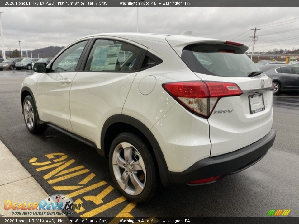 2020 Honda HR-V LX AWD Platinum White Pearl / Gray Photo #5