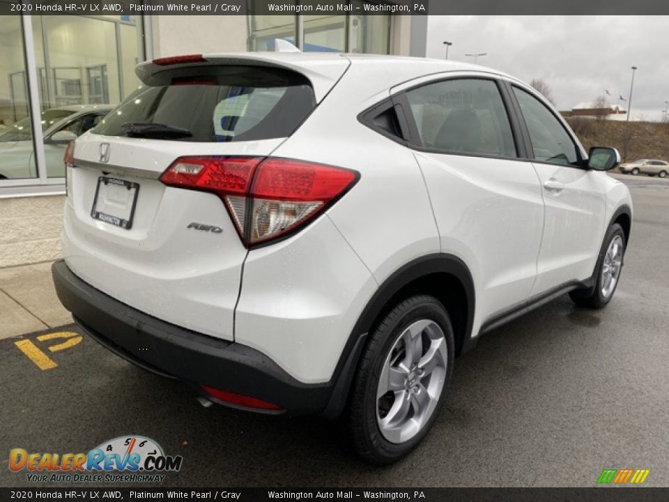 2020 Honda HR-V LX AWD Platinum White Pearl / Gray Photo #7