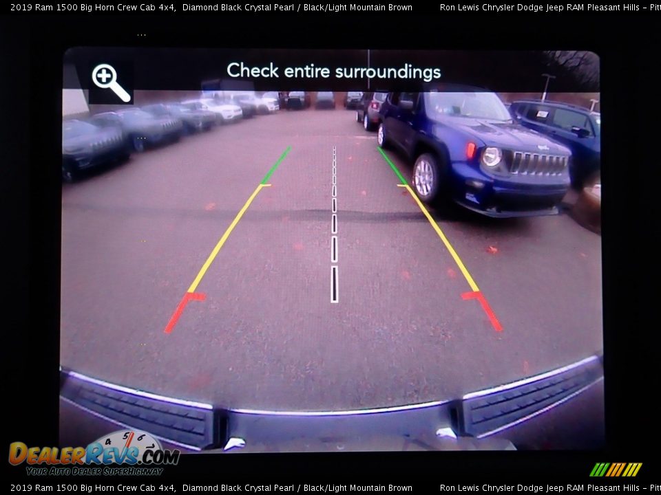 2019 Ram 1500 Big Horn Crew Cab 4x4 Diamond Black Crystal Pearl / Black/Light Mountain Brown Photo #18