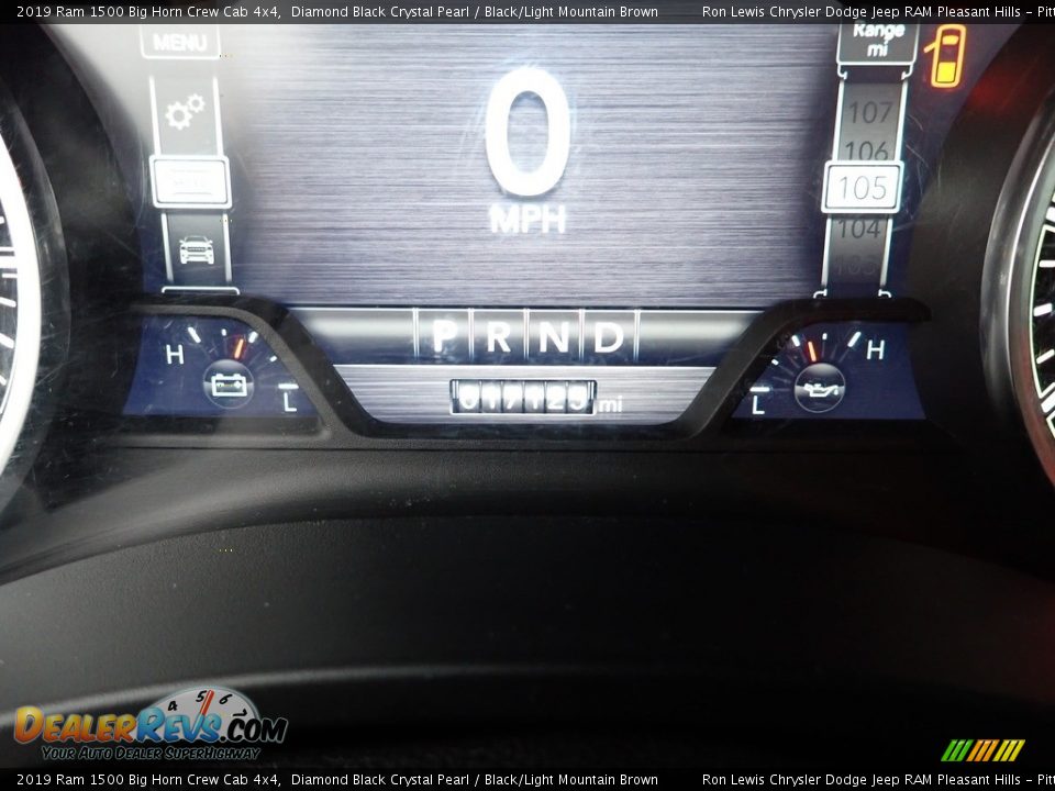 2019 Ram 1500 Big Horn Crew Cab 4x4 Diamond Black Crystal Pearl / Black/Light Mountain Brown Photo #20
