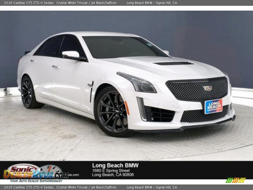 2016 Cadillac CTS CTS-V Sedan Crystal White Tricoat / Jet Black/Saffron Photo #1