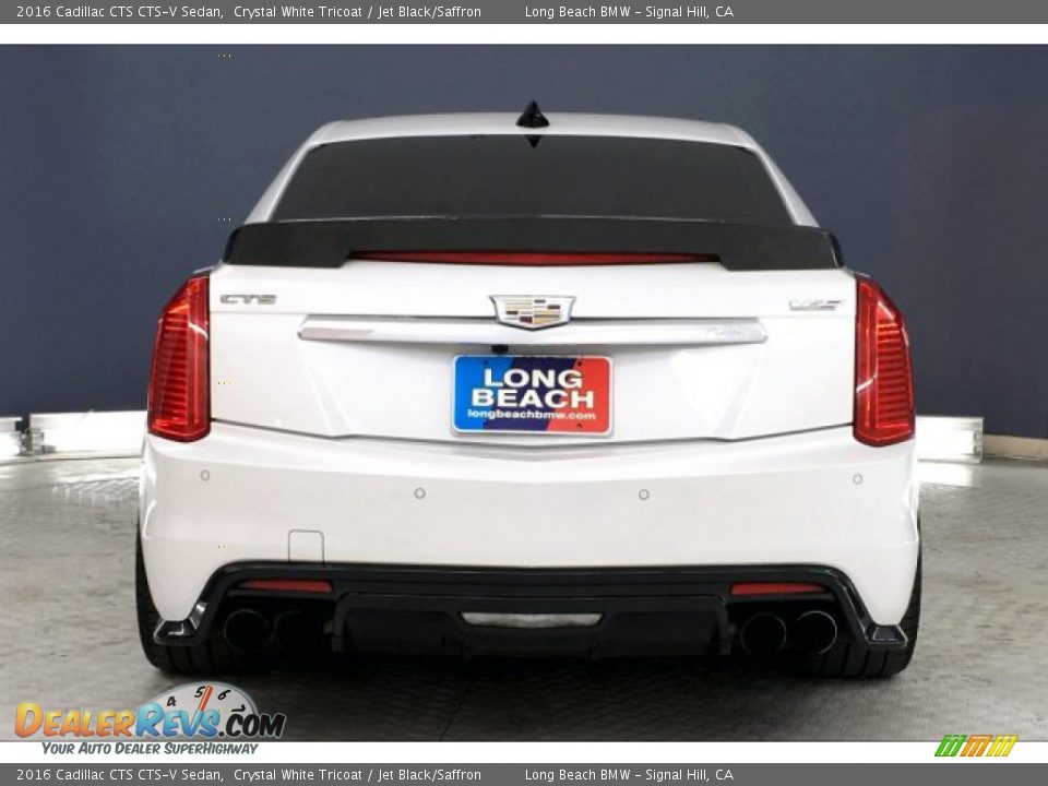 2016 Cadillac CTS CTS-V Sedan Crystal White Tricoat / Jet Black/Saffron Photo #3